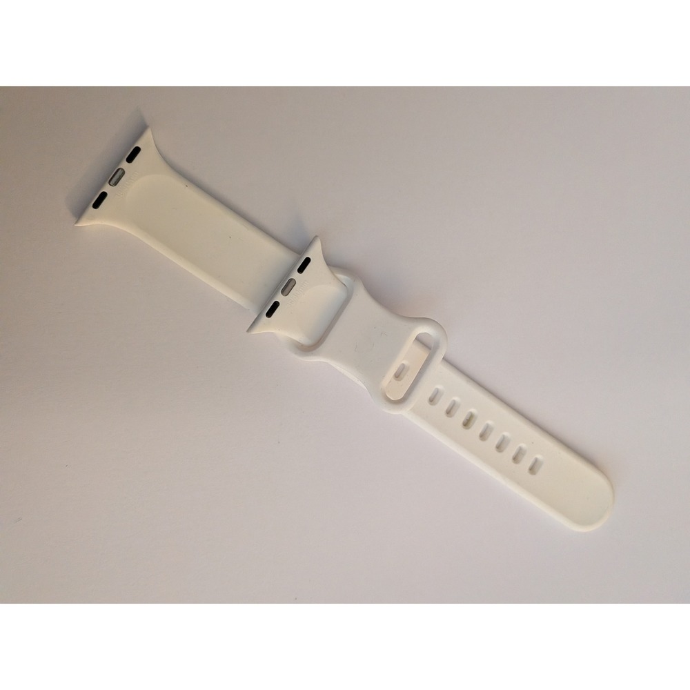 White Silicone Sport Band for Apple Watch‎ 38mm 40mm Replacement Strap